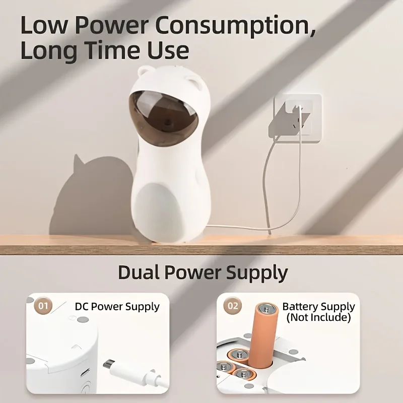 Automatic Laser Cat Toy with Spinning Laser and Smart Timer -Interactive Play Mode, Adjustable Speed,15-Minute Timer,USB/Battery