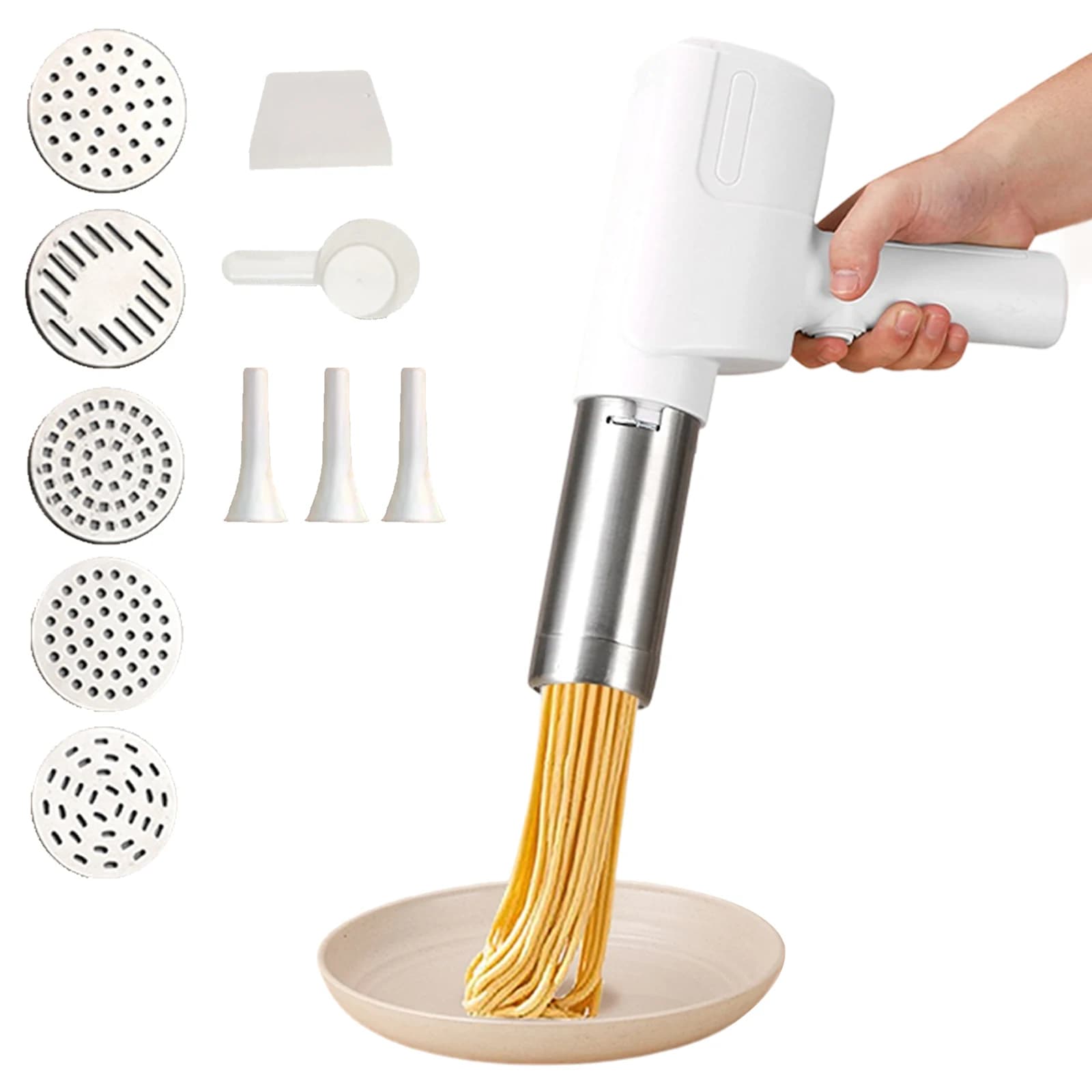 Wireless Noodle Maker Electric Pasta Maker Machine with 1500 mAh Battery, Easy Clean Home Kitchen Tool, Ideal for Homemade Ramen