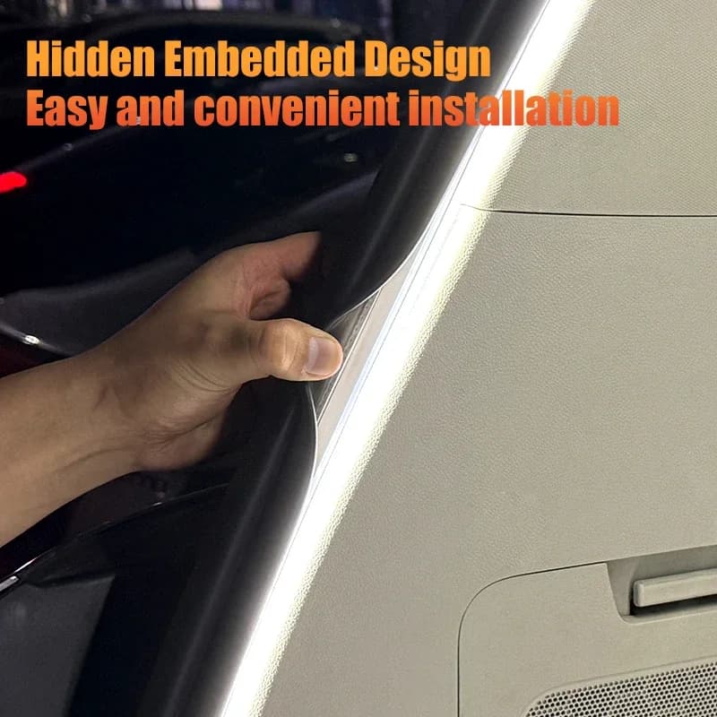 Car Trunk Dynamic Flowing Light Strip 400cm Automatic On/Off Scanning Lamp Flexible Waterproof Light Strip Hidden Installation