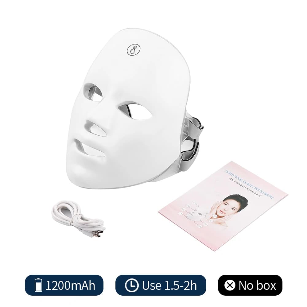 LED Facial Mask Red Light Therapy Photon Anti-Acne Wrinkle Removal Skin Rejuvenation Whitening Spa Mask Face Beauty Devices